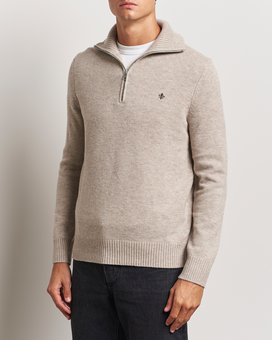 Herren |  | Morris | Hertford Merino Half Zip Khaki