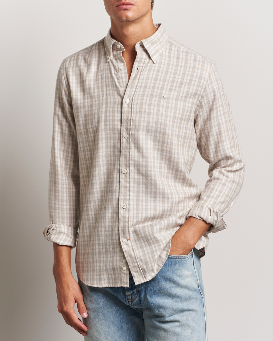 Herren |  | Morris | Soft Check Flannel Shirt Khaki