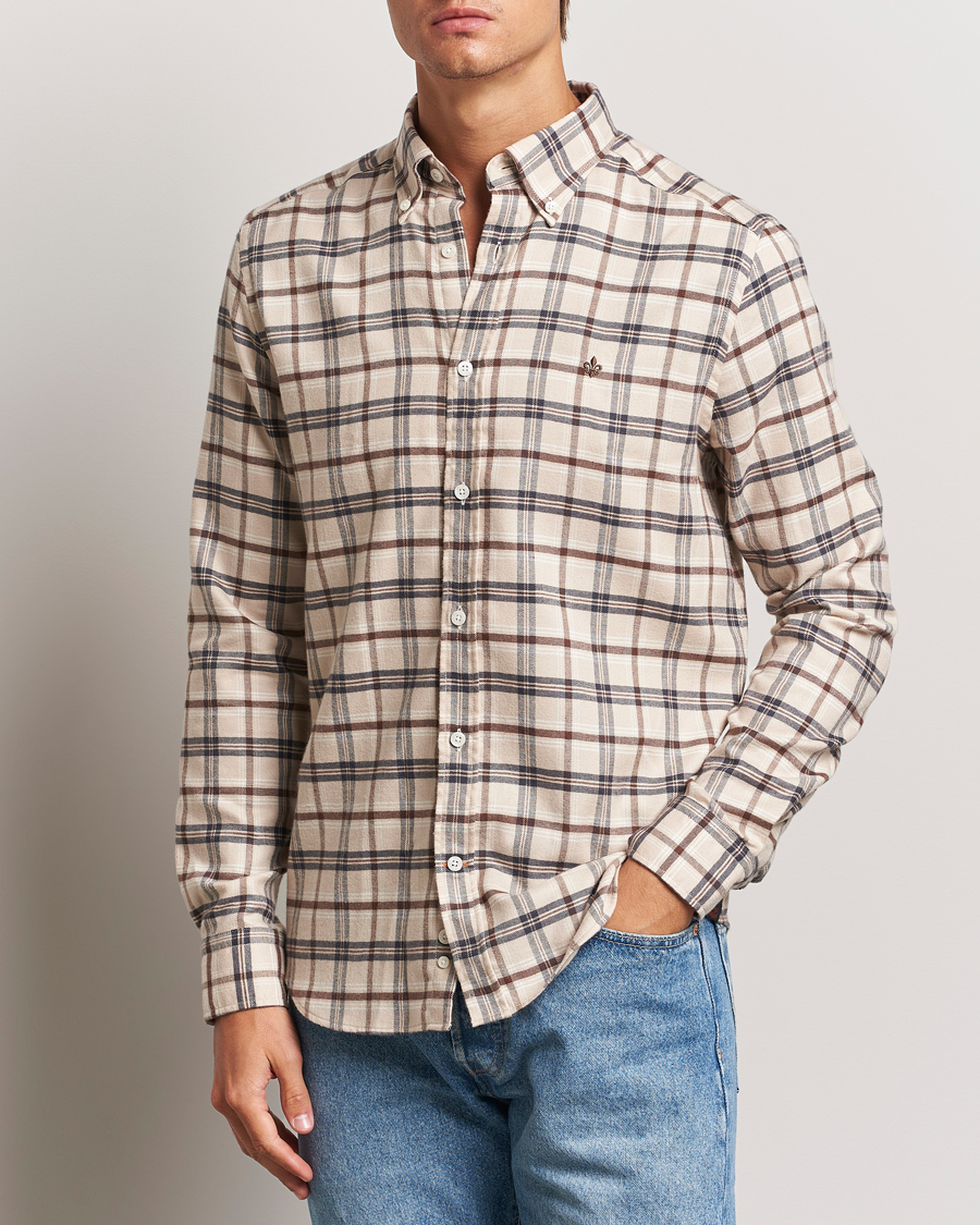 Herren |  | Morris | Soft Check Flannel Shirt Camel