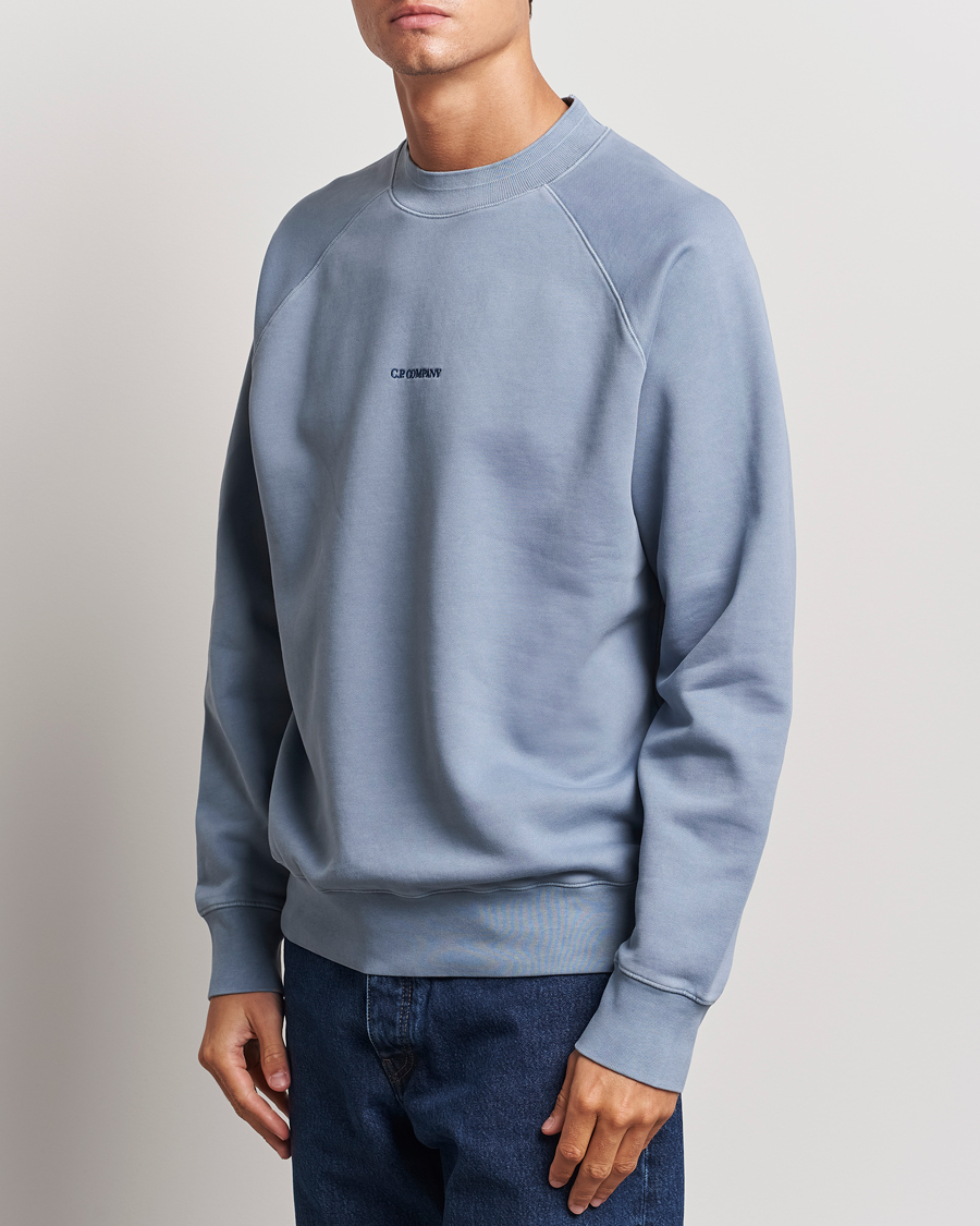 Herren |  | C.P. Company | Brushed Emerized Fleece Sweatshirt Light Blue
