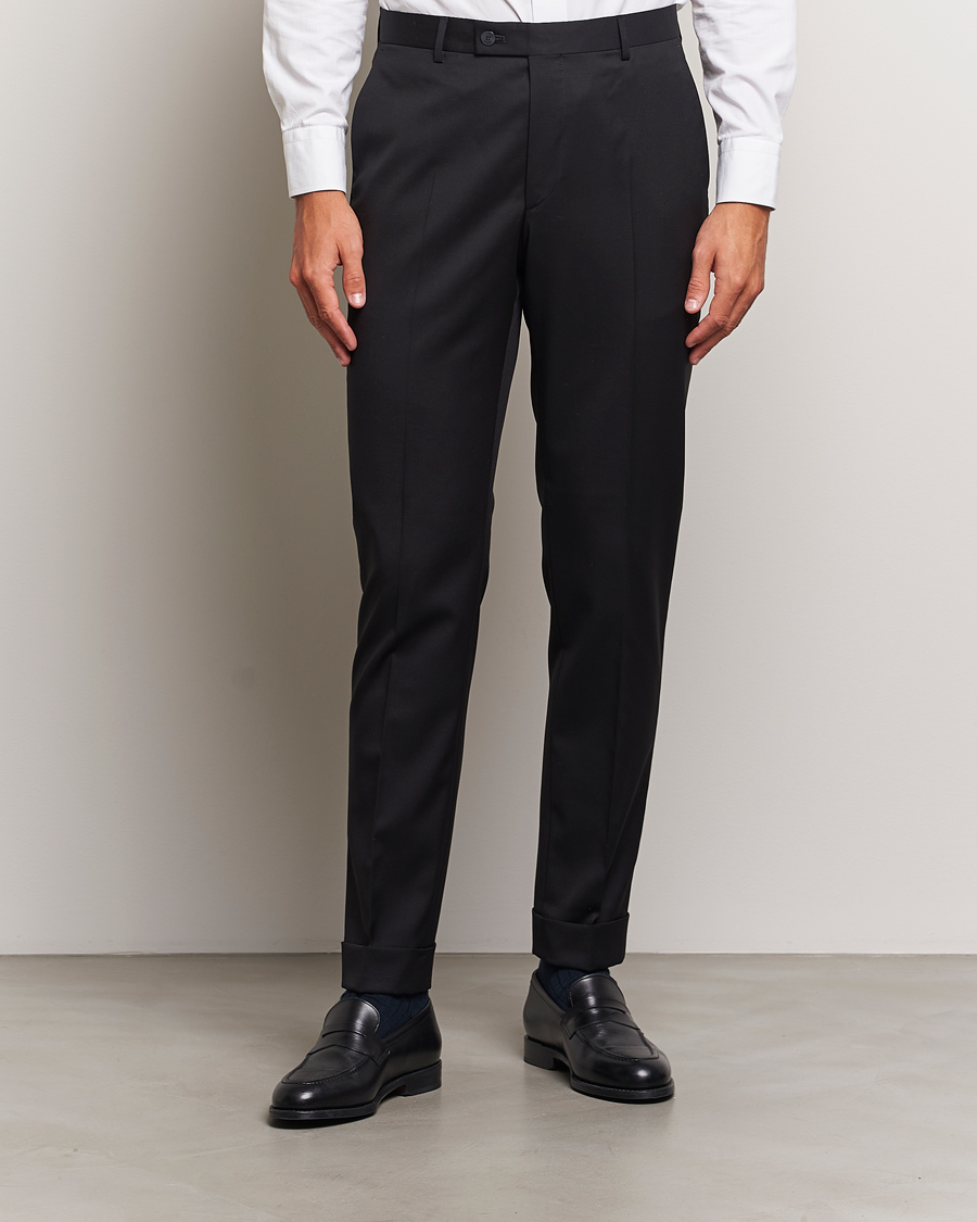 Herren | Business & Beyond - Formal | Morris Heritage | Morris Prestige Wool Suit Trousers Black