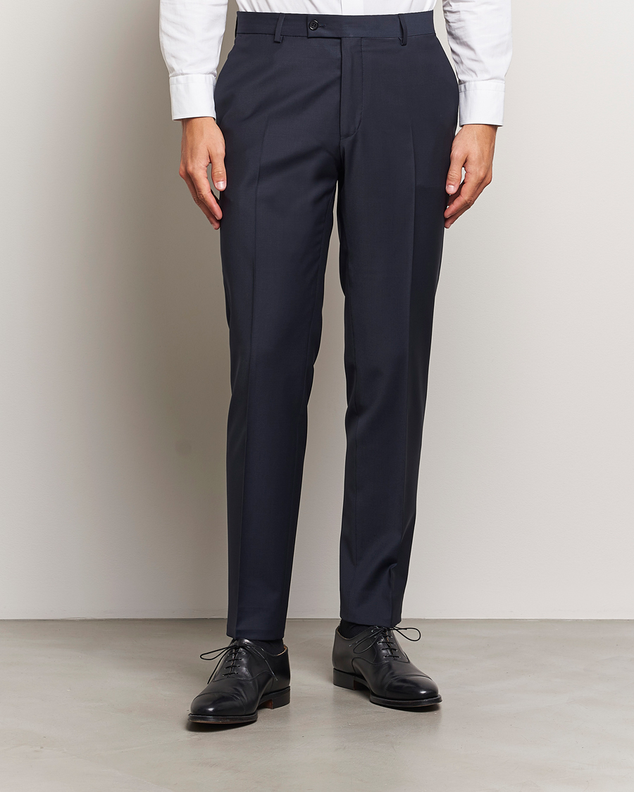 Herren |  | Morris Heritage | Morris Wool Suit Trousers Navy