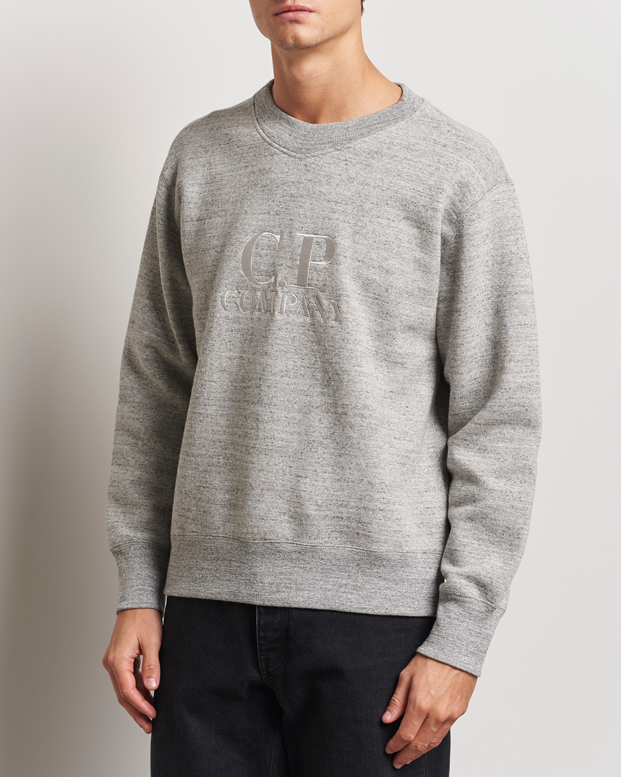 Herren |  | C.P. Company | Japanese Fleece Logo Sweatshirt Grey Melange