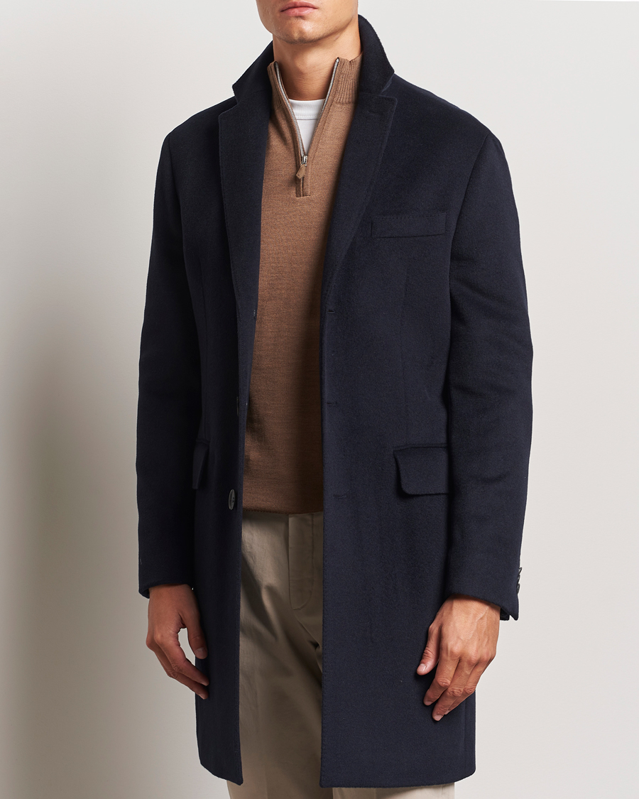 Herren |  | Oscar Jacobson | Sylar Wool/Cashmere Coat Navy