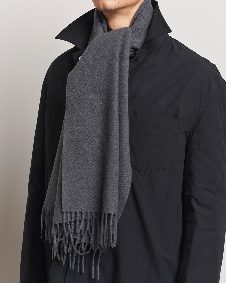 Herren |  | Samsøe Samsøe | Efin Wool Scarf Black Oyster