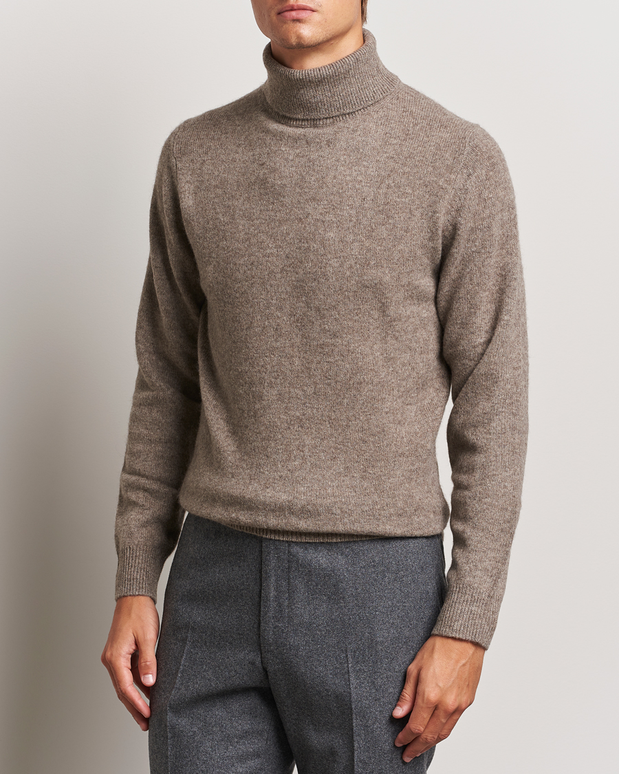 Herren |  | Stenströms | Knitted Yak/Merino Rollneck Brown