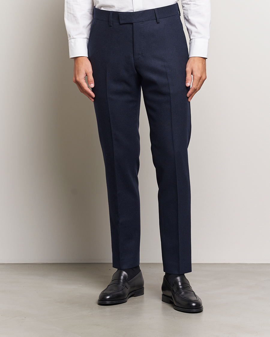 Herren |  | Tiger of Sweden | Tenuta Brushed Wool Trousers Sea Blue