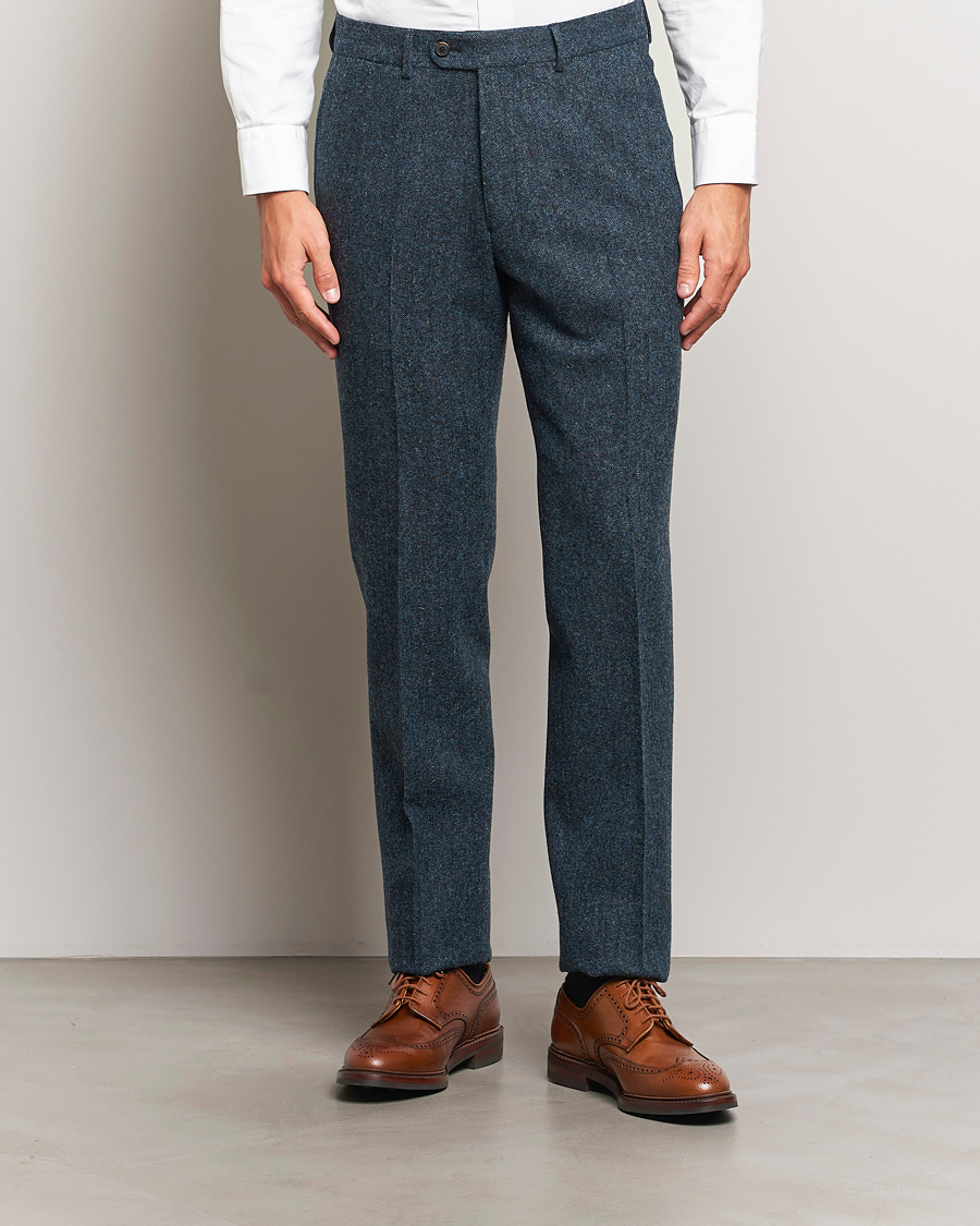 Herren |  | Walker Slater | Edward Wool Donegal Trousers Navy