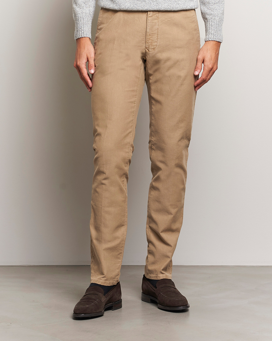 Herren |  | Incotex | Slim Fit Garment Dyed Slacks Beige