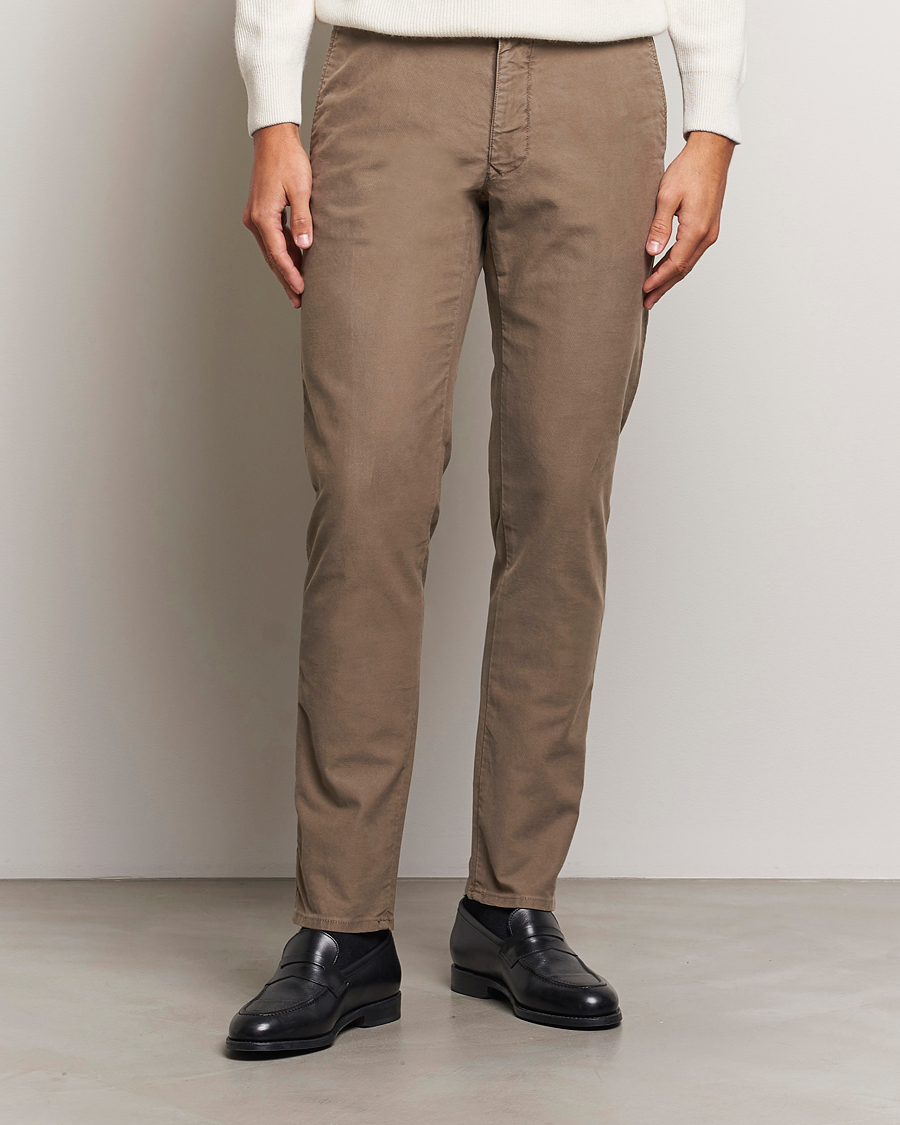 Herren |  | Incotex | Slim Fit Garment Dyed Slacks Brown