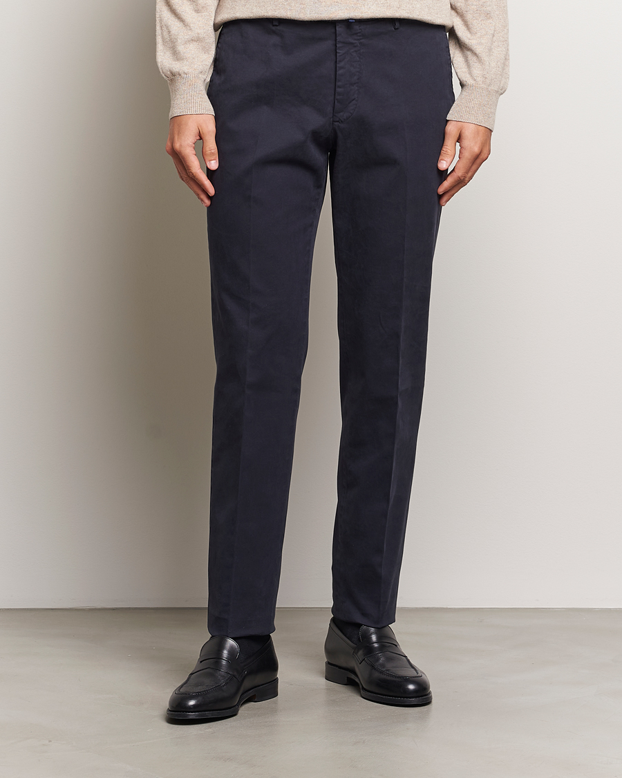 Herren |  | Incotex | Regular Fit Cotton Stretch Chinos Navy