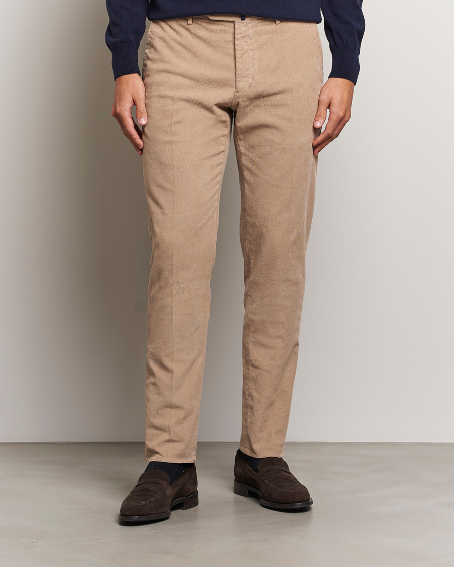 Herren |  | Incotex | Slim Fit Baby Corduroy Trousers Beige