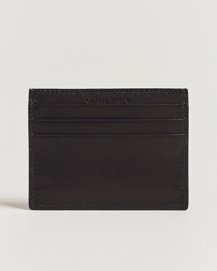 Herren |  | Giorgio Armani | Nappa Leather Card Holder Black