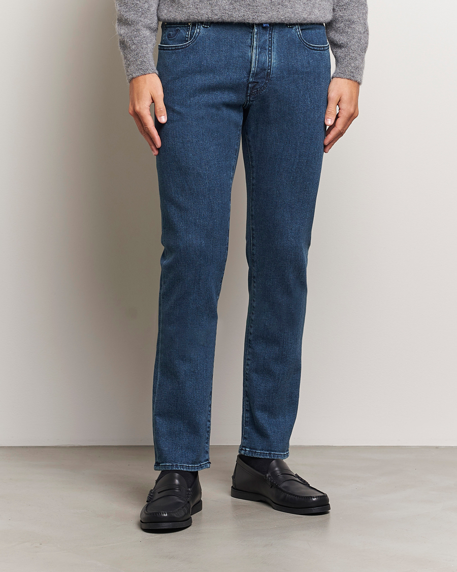 Herren |  | Jacob Cohën | Bard Slim Fit Denim Cachemire Jeans Mid Blue