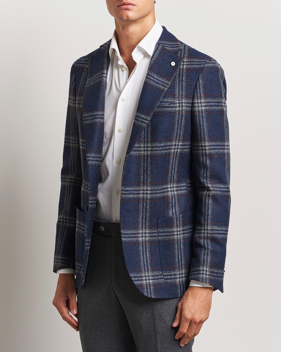 Herren |  | L.B.M. 1911 | Jack Regular Checked Wool Blazer Navy