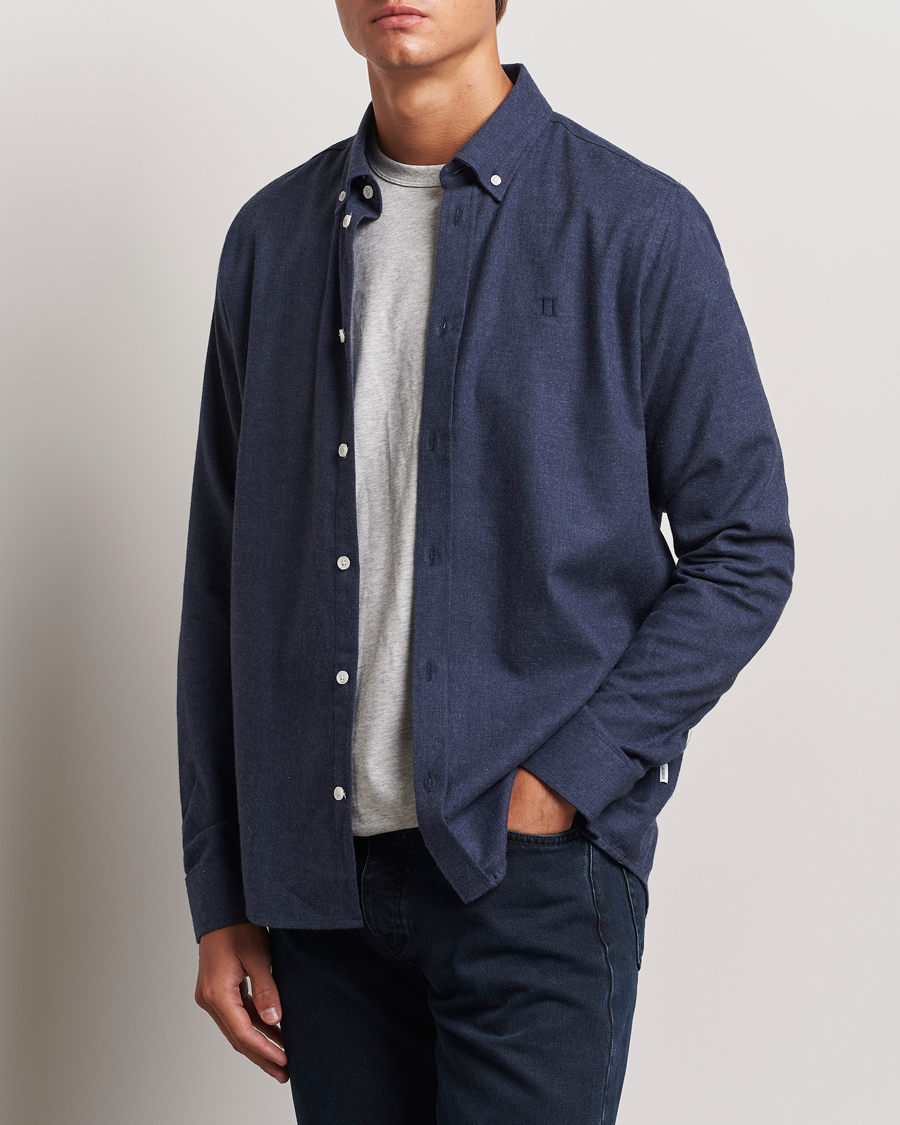 Herren |  | LES DEUX | Dessert Reg Shirt Dark Navy Melange