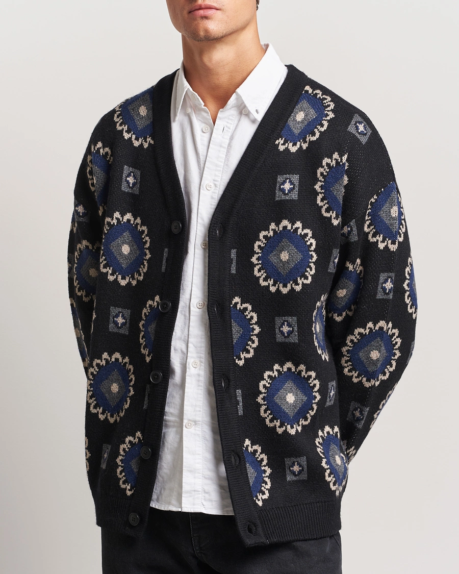 Herren |  | LES DEUX | Aro Paisley Cardigan Black/Blueprint