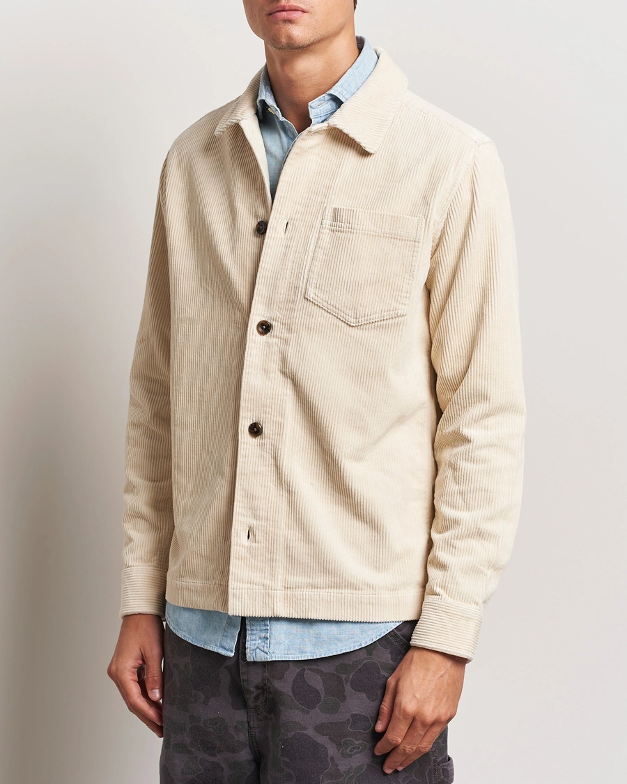 Herren |  | LES DEUX | Layton Corduroy Overshirt Ivory