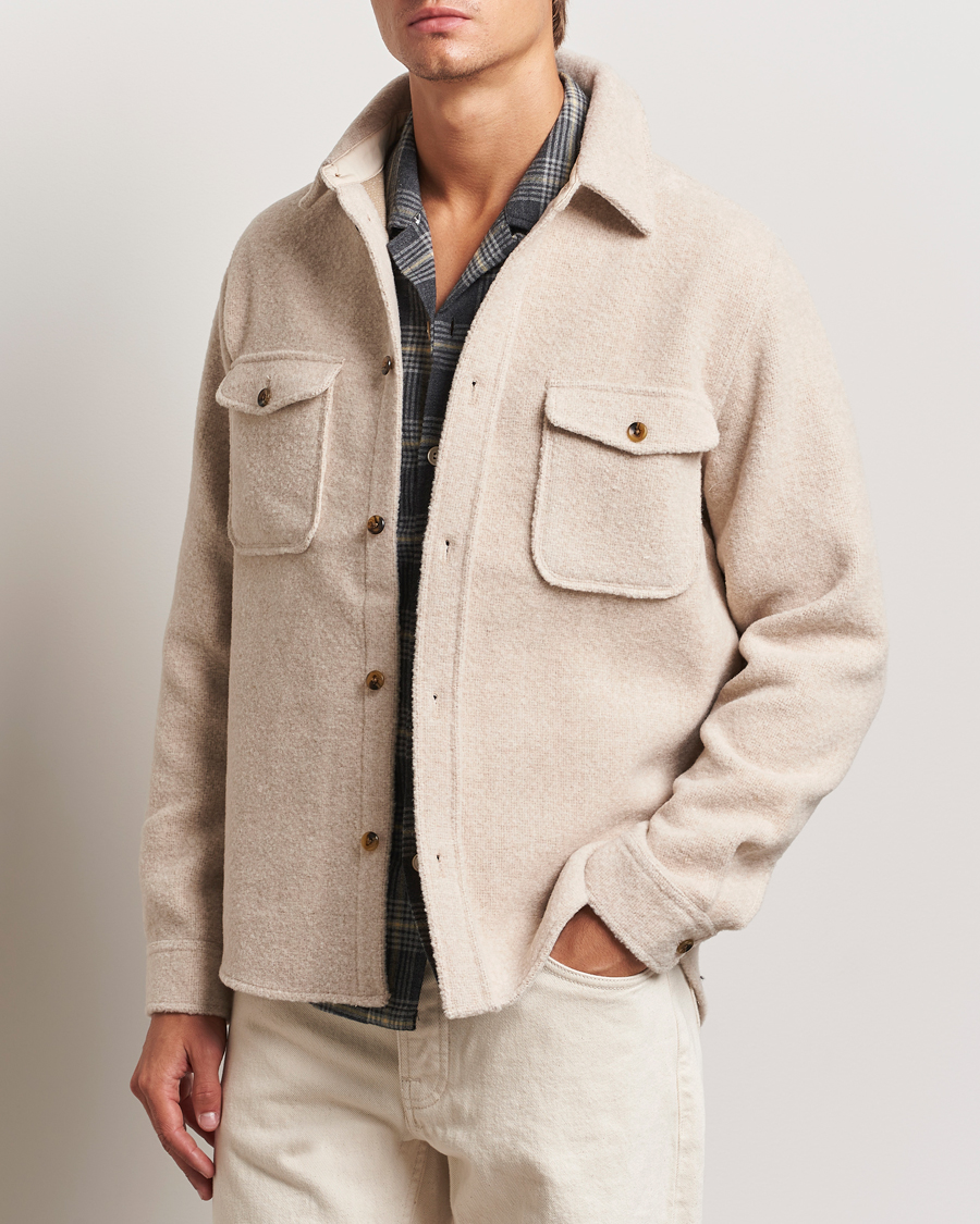 Herren | An overshirt occasion | LES DEUX | Lennon Boucle Overshirt Ivory