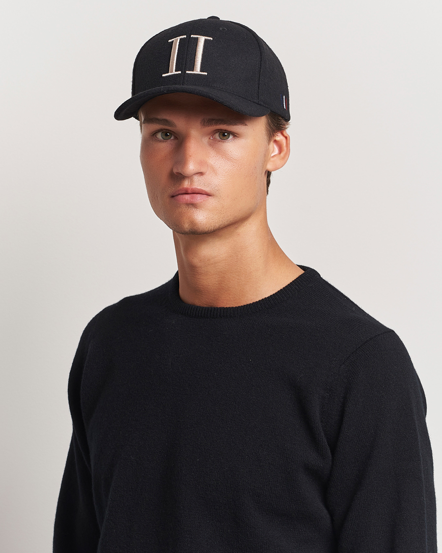 Black wool baseball hat on sale