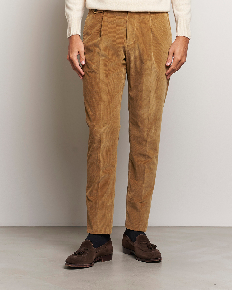 Herren |  | PT01 | Slim Fit Corduroy Trousers Brown