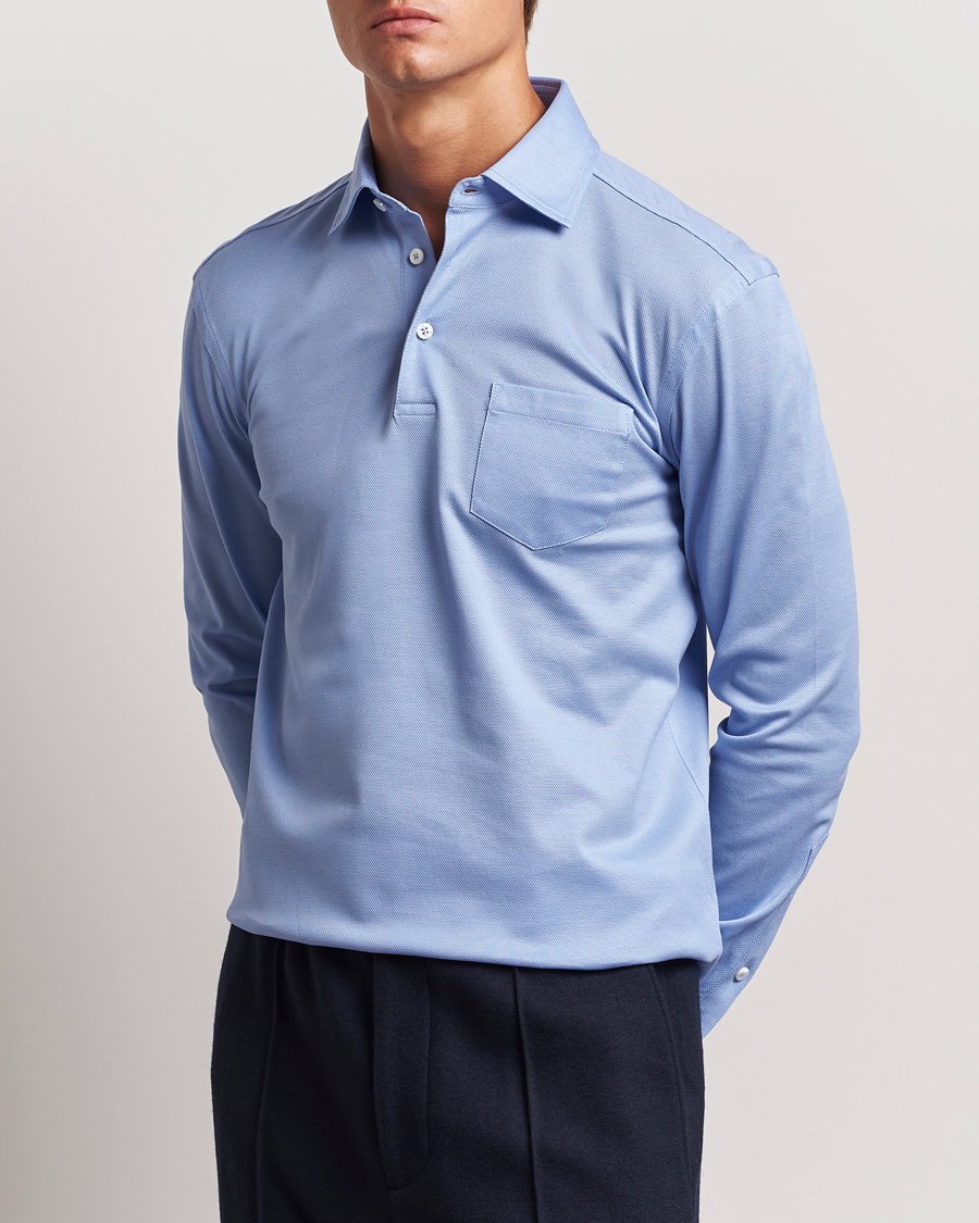 Herren |  | Ralph Lauren Purple Label | Long Sleeve Polo Light Blue