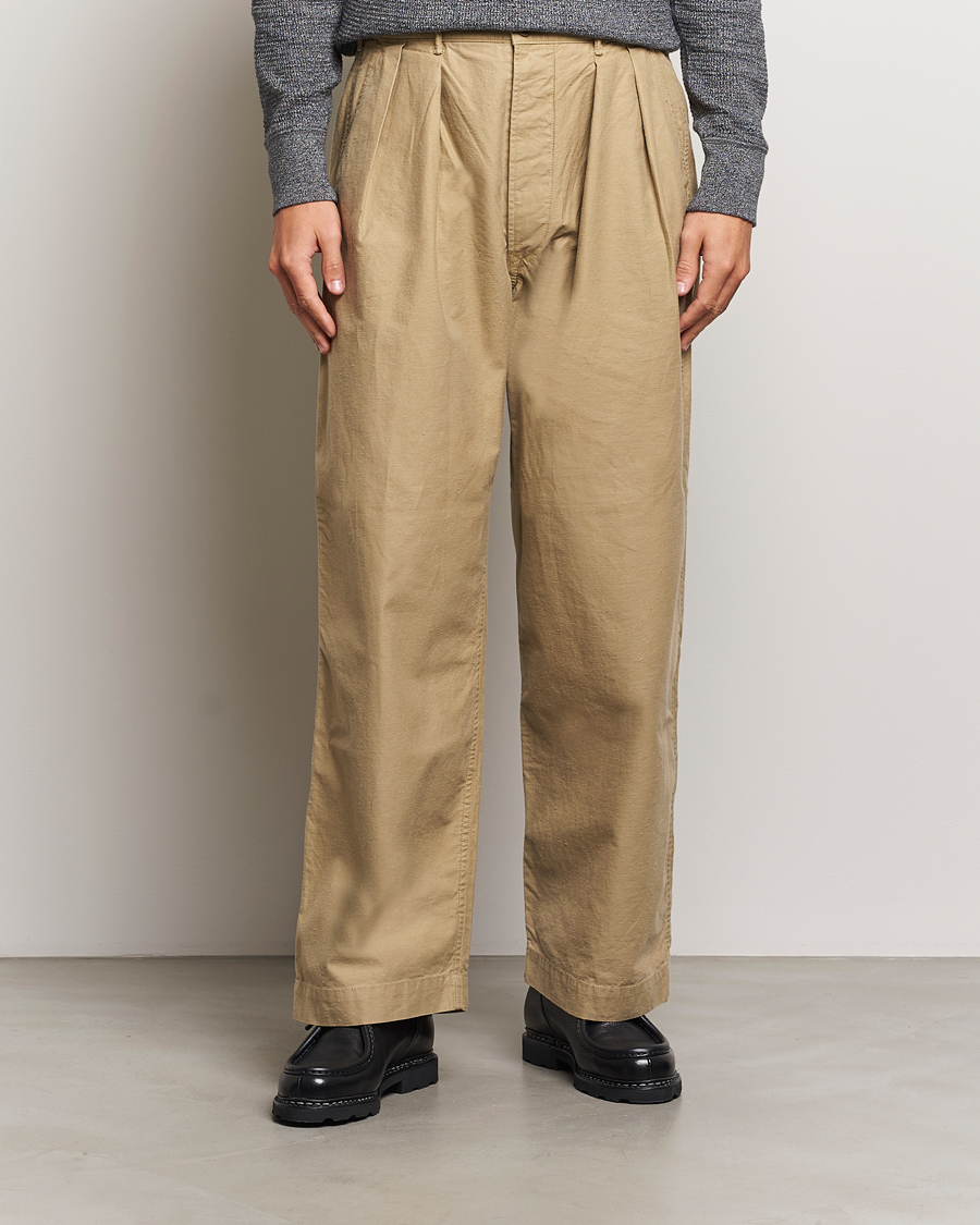 Herren |  | RRL | Hawkes Pleated Chinos Khaki