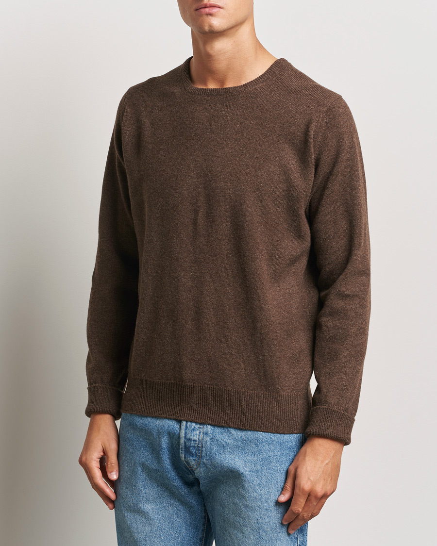 Herren | Kleidung | William Lockie | Rob Lambswool Crewneck Mocha