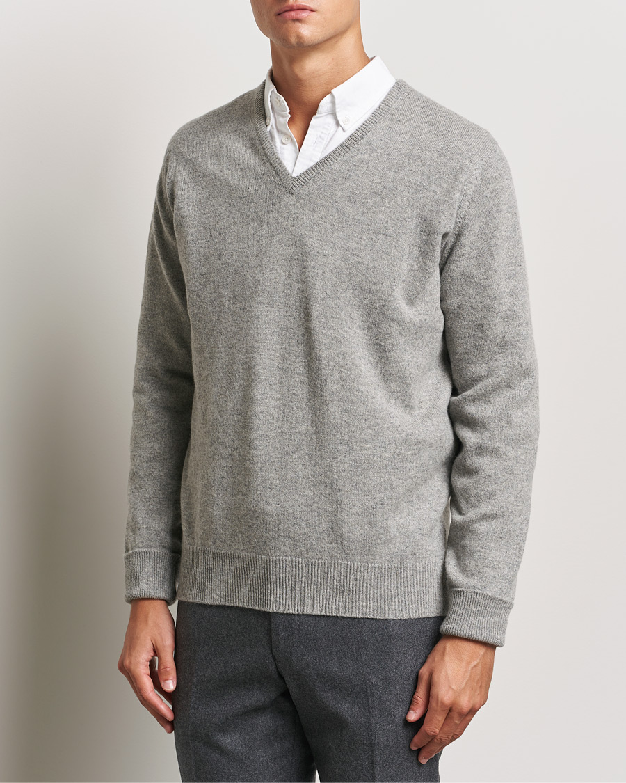 Herren | Pullover | William Lockie | Rob Lambswool V-Neck Flannel