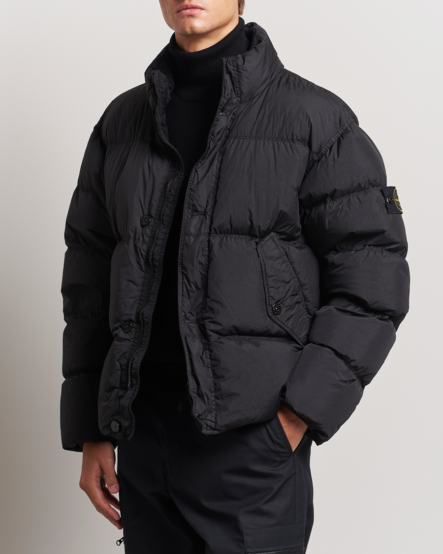 Black stone island puffer jacket on sale