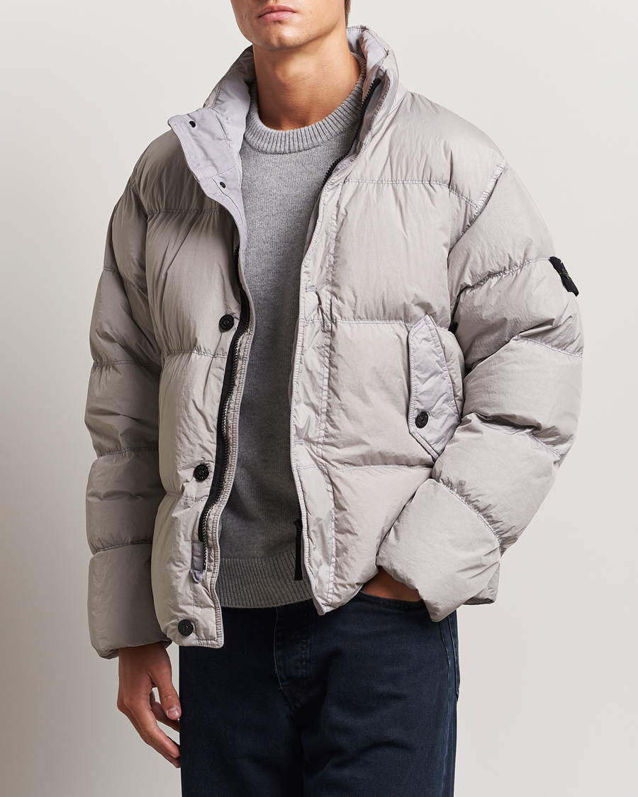 Herren | Stone Island | Stone Island | Garment Dyed Recycled Nylon Down Jacket Grey