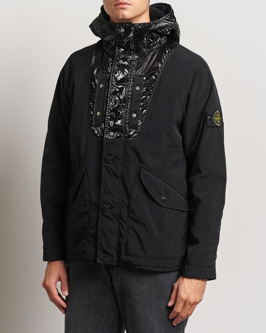 Herren |  | Stone Island | Opaque Nylon Twill Garment Dyed Jacket Black