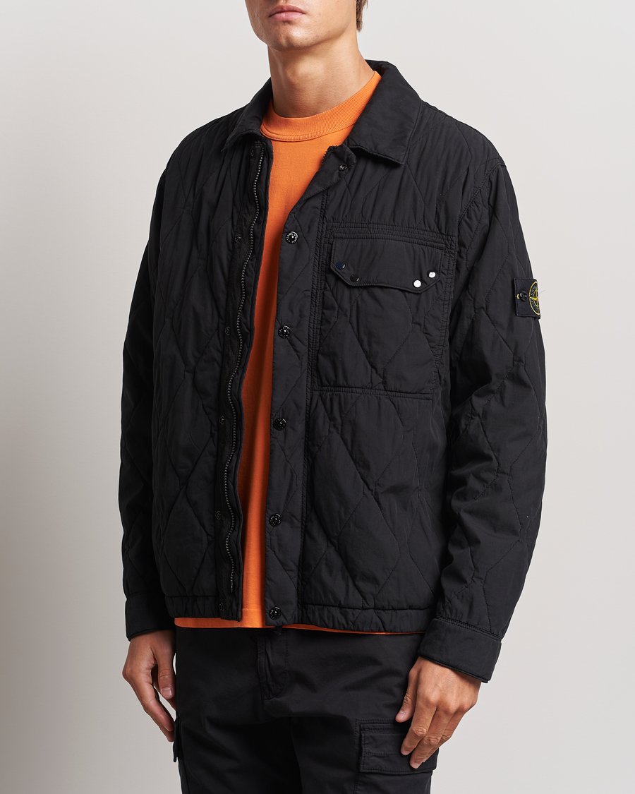 Herren |  | Stone Island | 50 Fili Quilted-TC Garment Dyed Jacket Black
