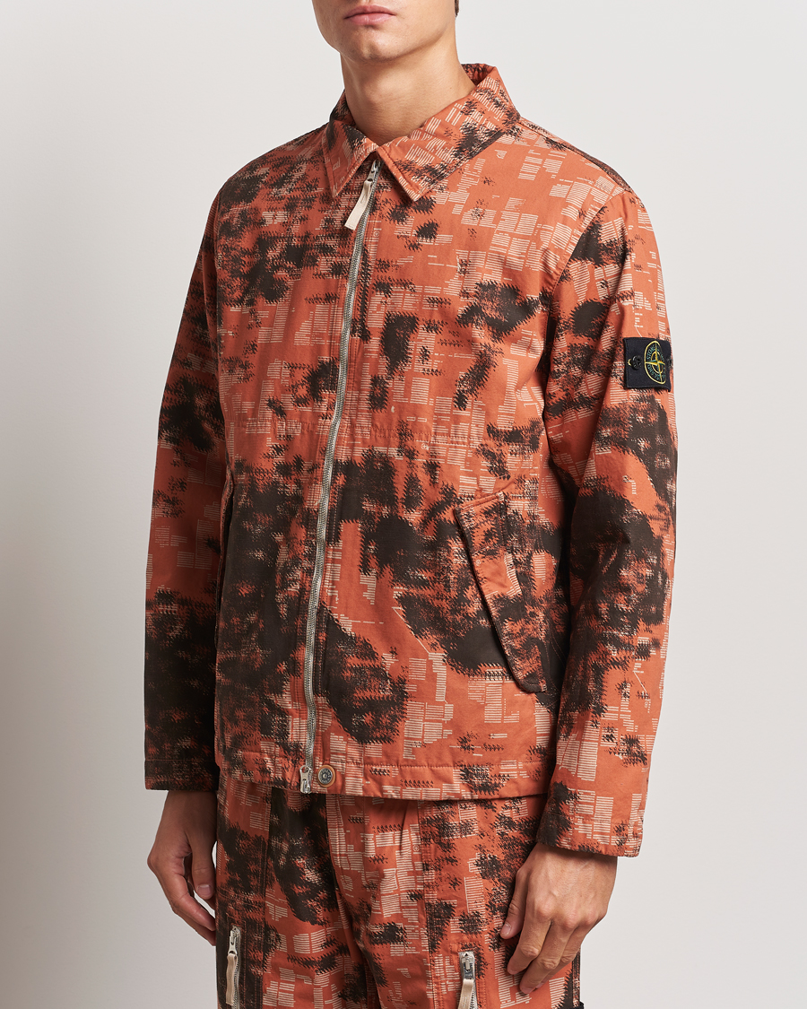 Herren |  | Stone Island | David Light TC Garment Dyed Camo Jacket Orange