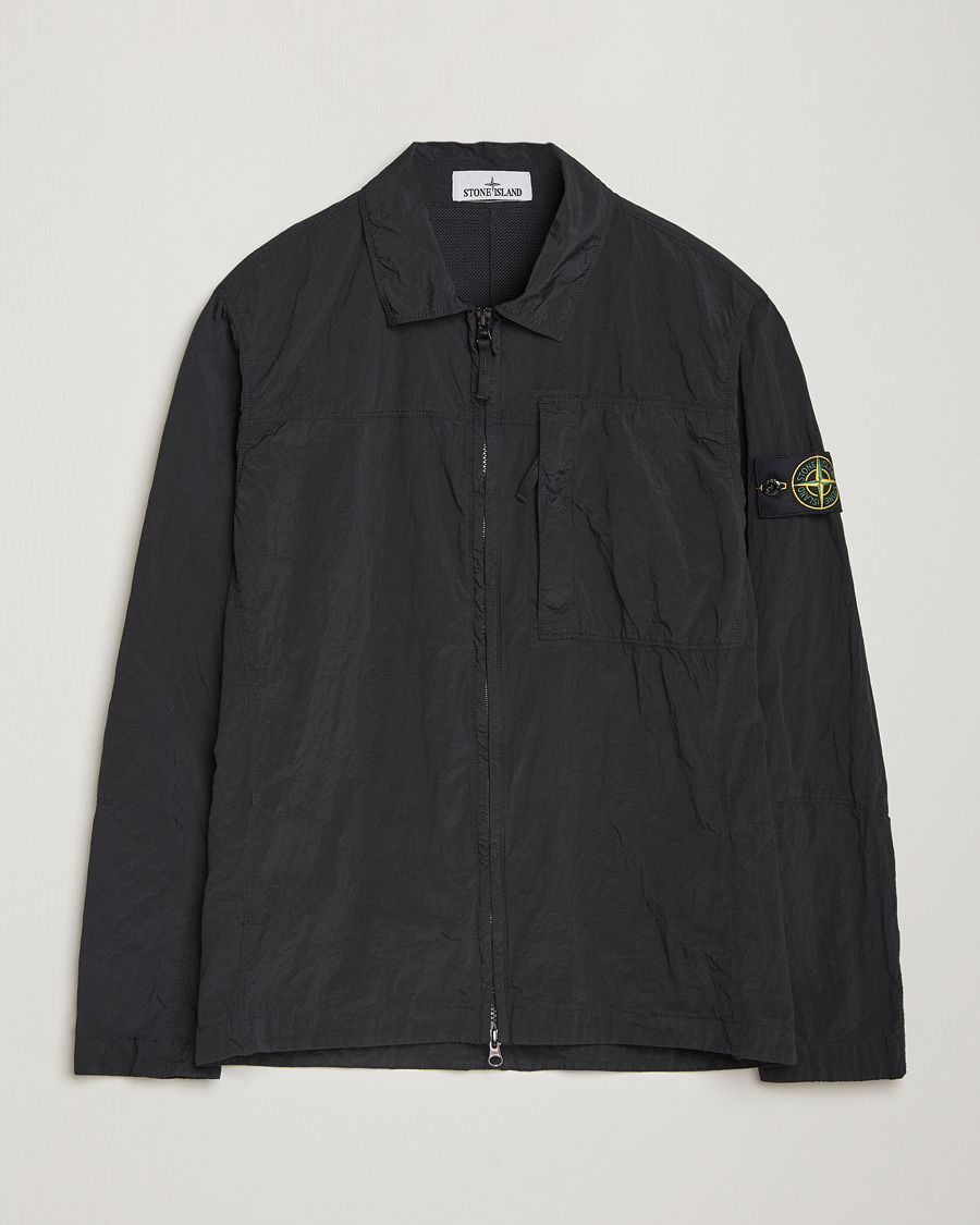 Black stone island over shirt on sale