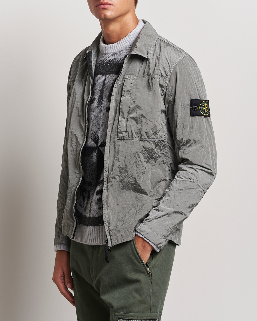 Herren | Freizeithemden | Stone Island | Nylon Metal Zip Overshirt Grey