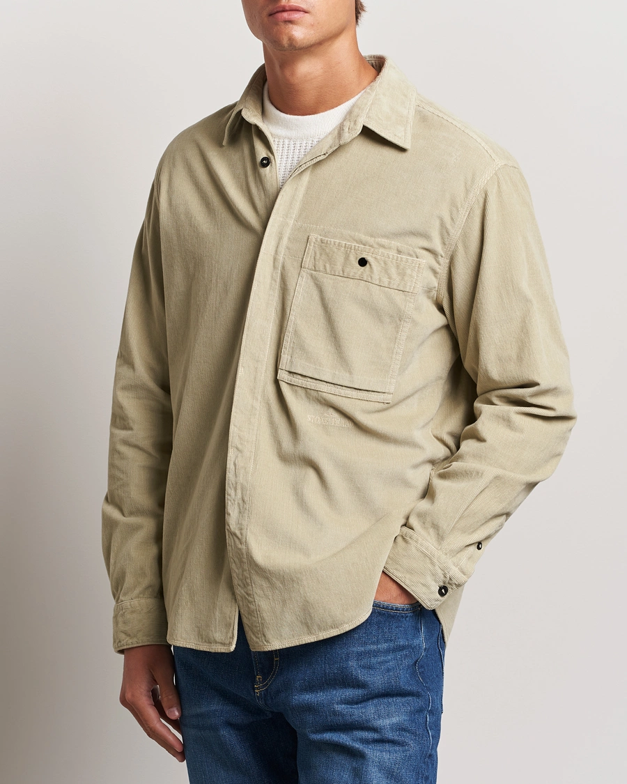 Herren | Overshirts | Stone Island | Cotton Cord Overshirt Plaster