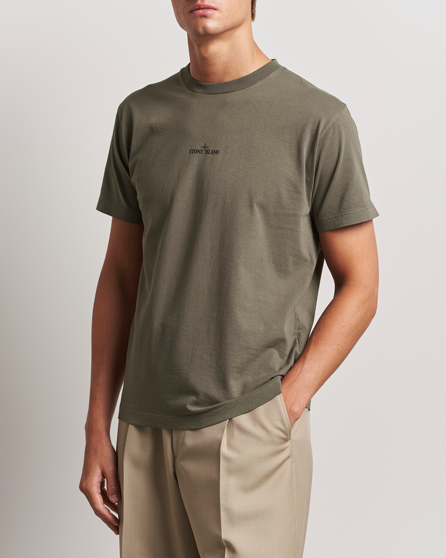 Herren |  | Stone Island | Garment Dyed Jersey Logo T-Shirt Walnut