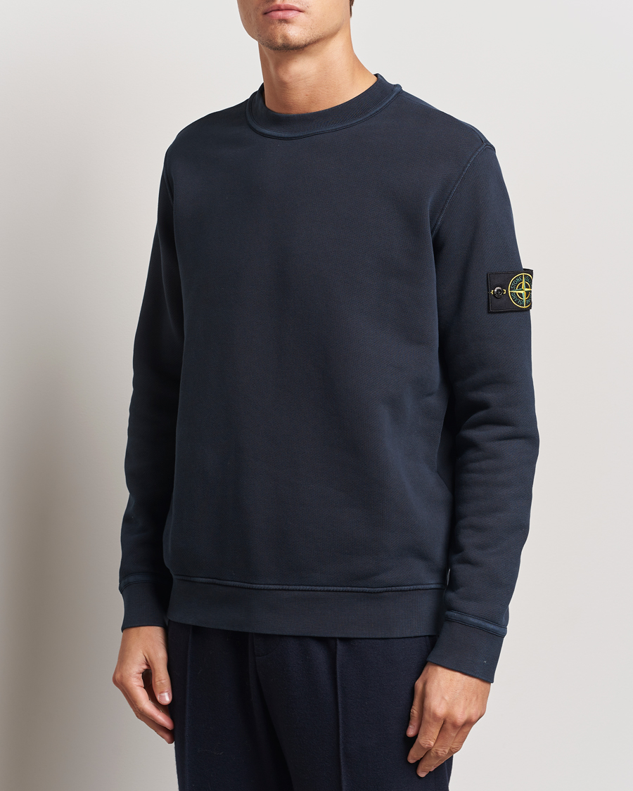 Stone Island Old Dyed Cotton Sweatshirt Navy Blue