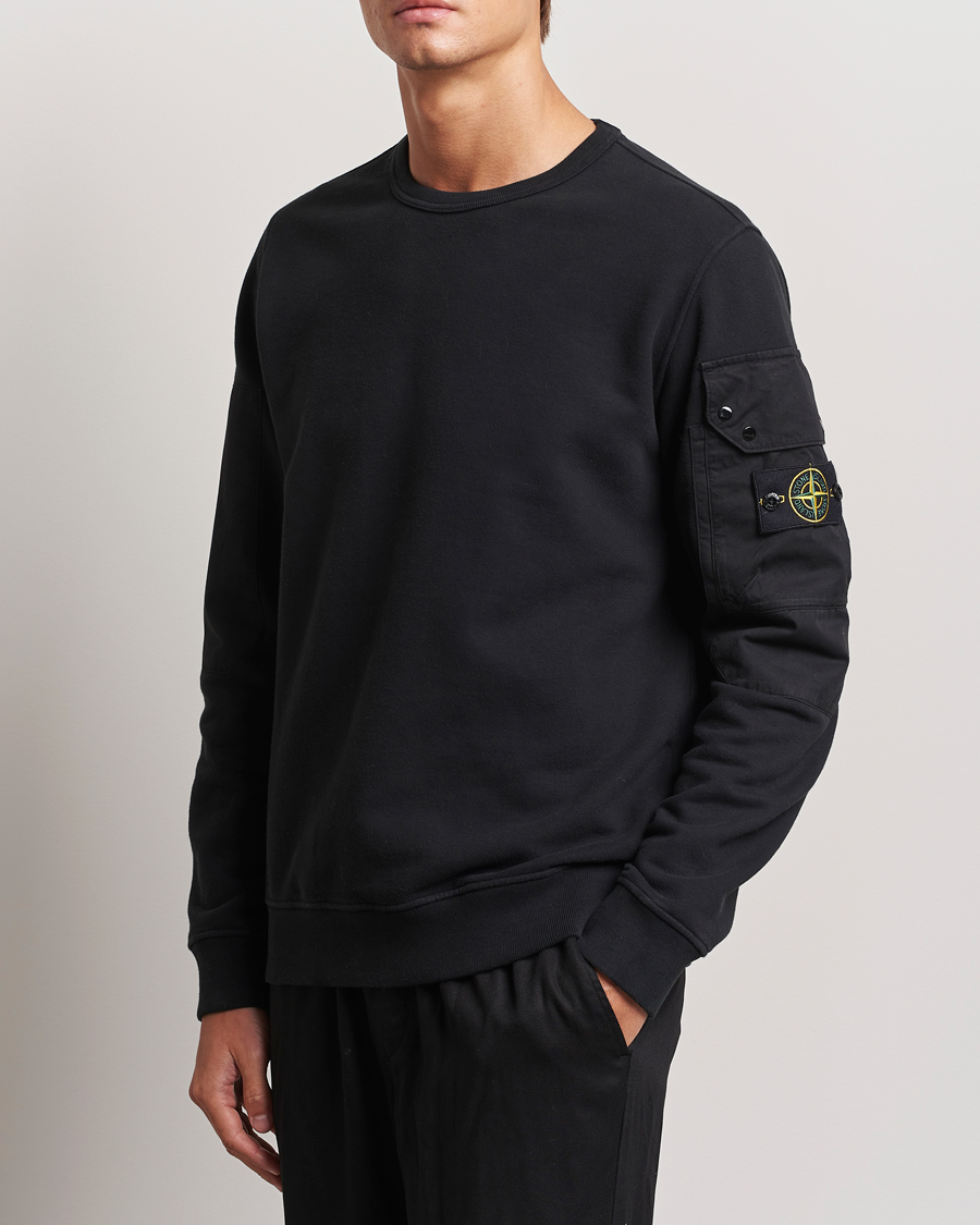 Herren |  | Stone Island | Brushed Cotton Fleece Sweatshirt Black