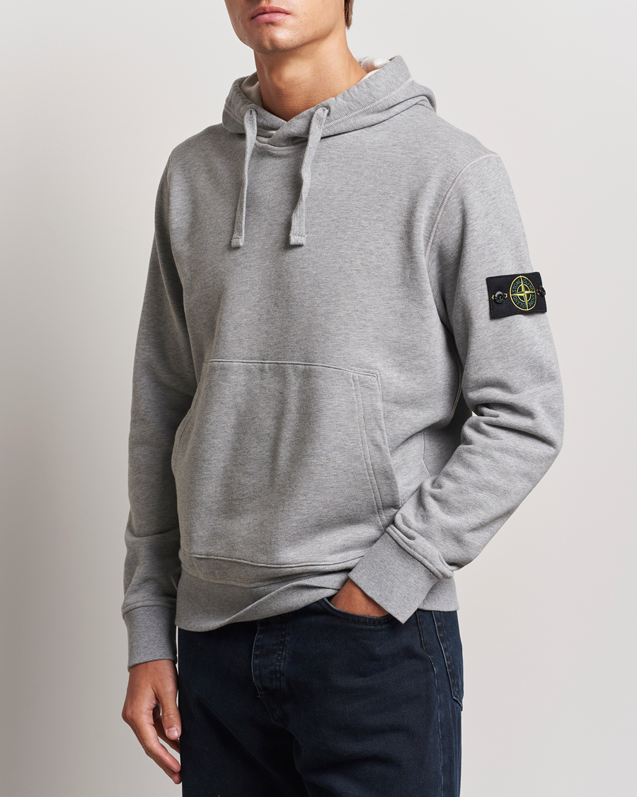 Herren | Kapuzenpullover | Stone Island | Garment Dyed Fleece Hood Melange Grey