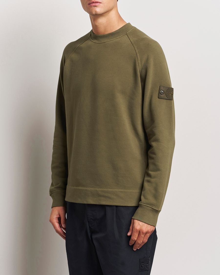 Herren |  | Stone Island | Ghost Organic Cotton Fleece Sweatshirt Military Green