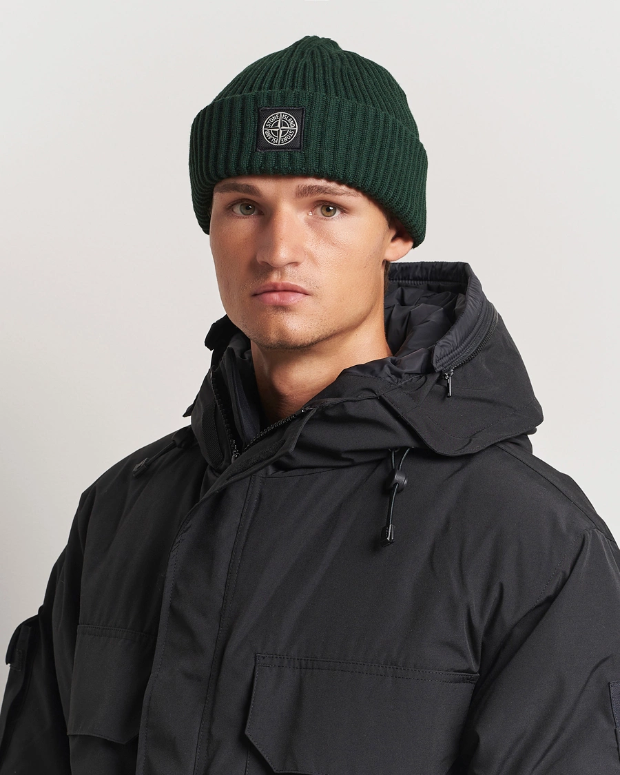 Herren | Mützen | Stone Island | Full Rib Wool Beanie Musk