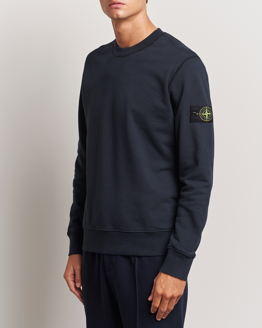 Herren | Aktuelle Marken | Stone Island | Garment Dyed Fleece Sweatshirt Navy Blue