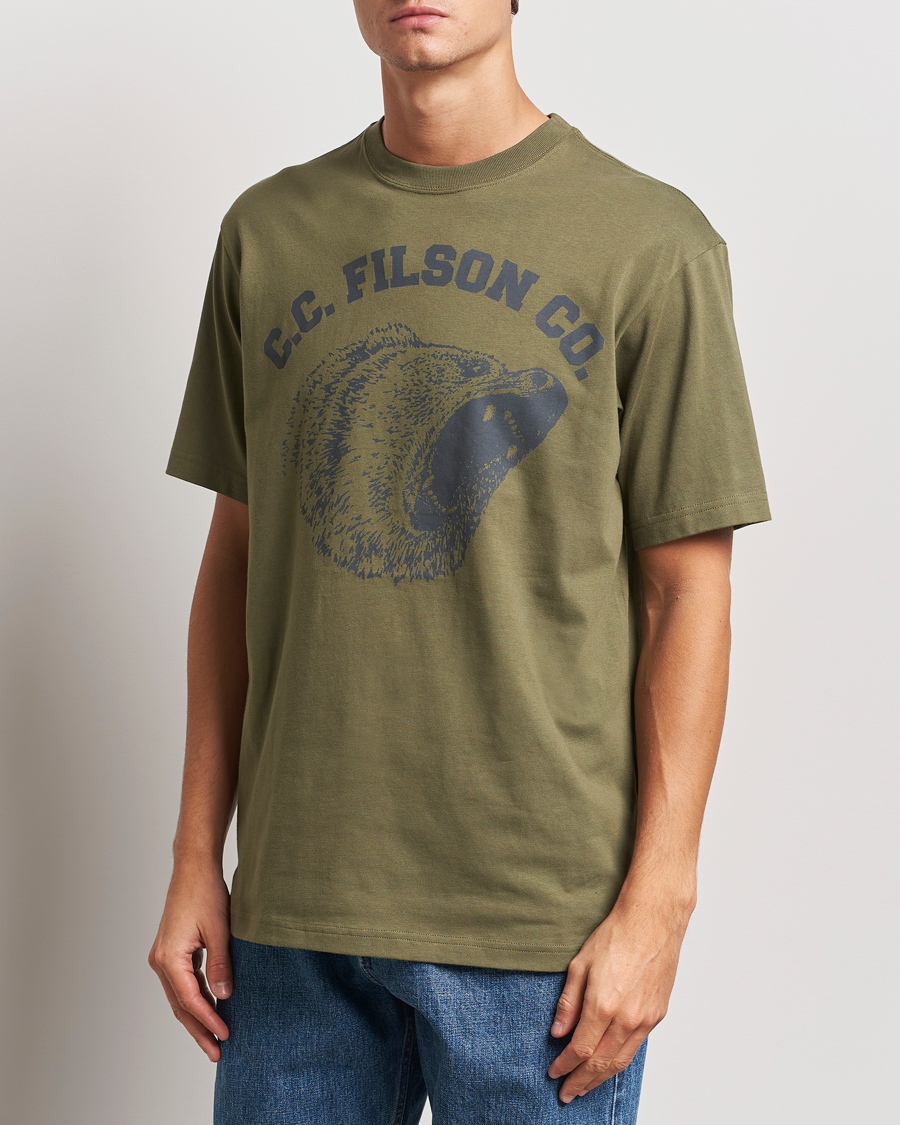 Herren |  | Filson | Printed Cotton T-Shirt Ivy Green