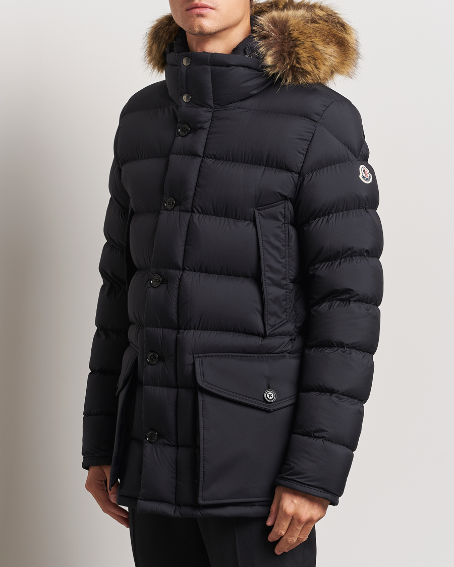 Black moncler coat online