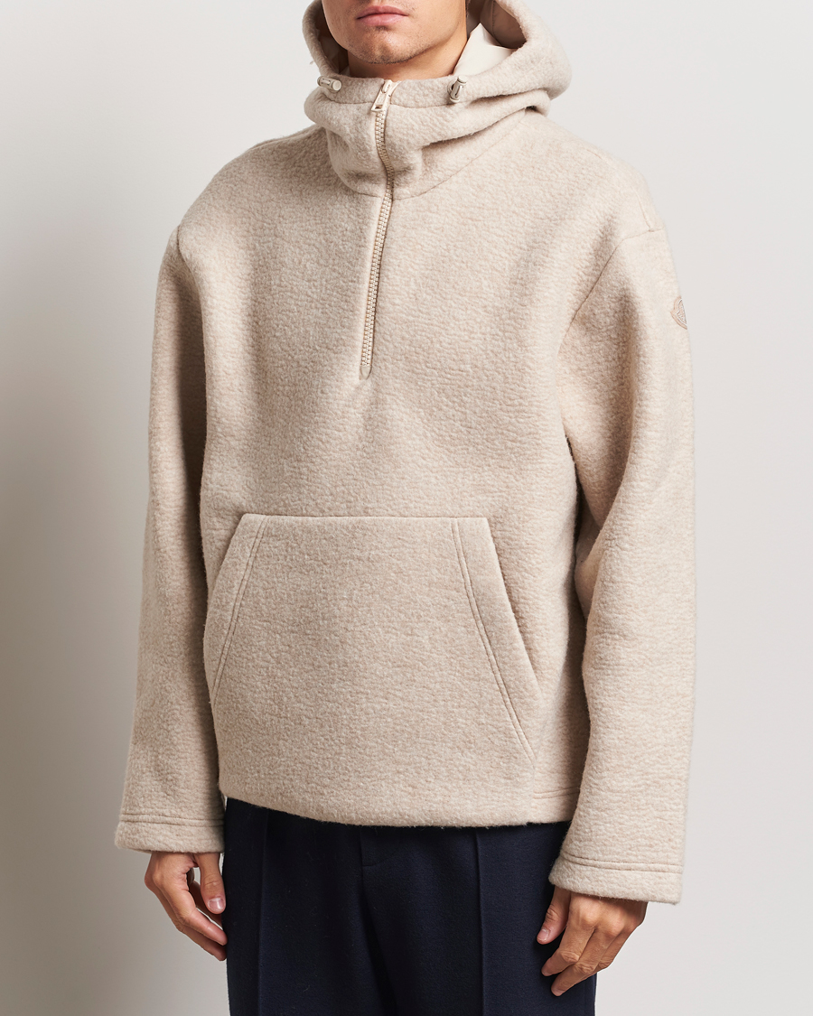 Herren |  | Moncler | Half Zip Hoodie Beige