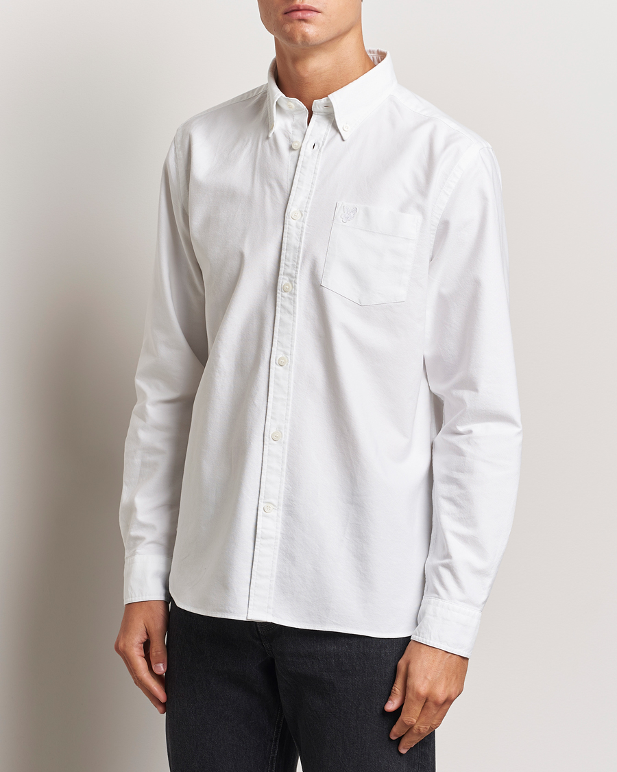 Herren |  | Lyle & Scott | Tonal Eagle Plain Oxford Shirt White