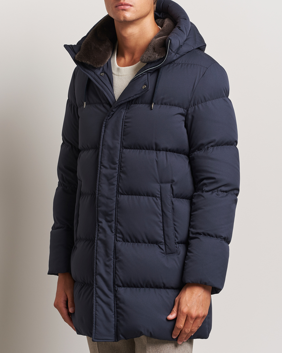 Herren |  | Herno | Faux Fur Down Parka Navy