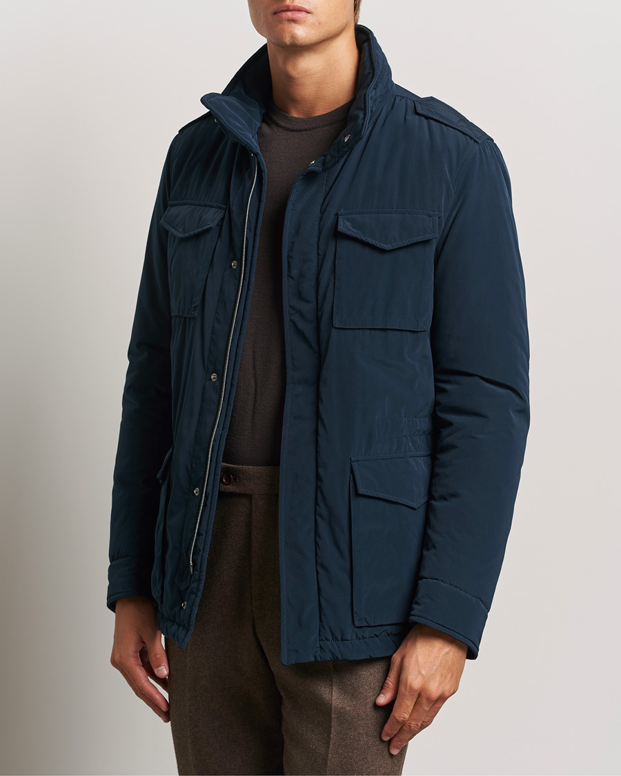 Herren |  | Herno | Soft Nylon Field Jacket Navy